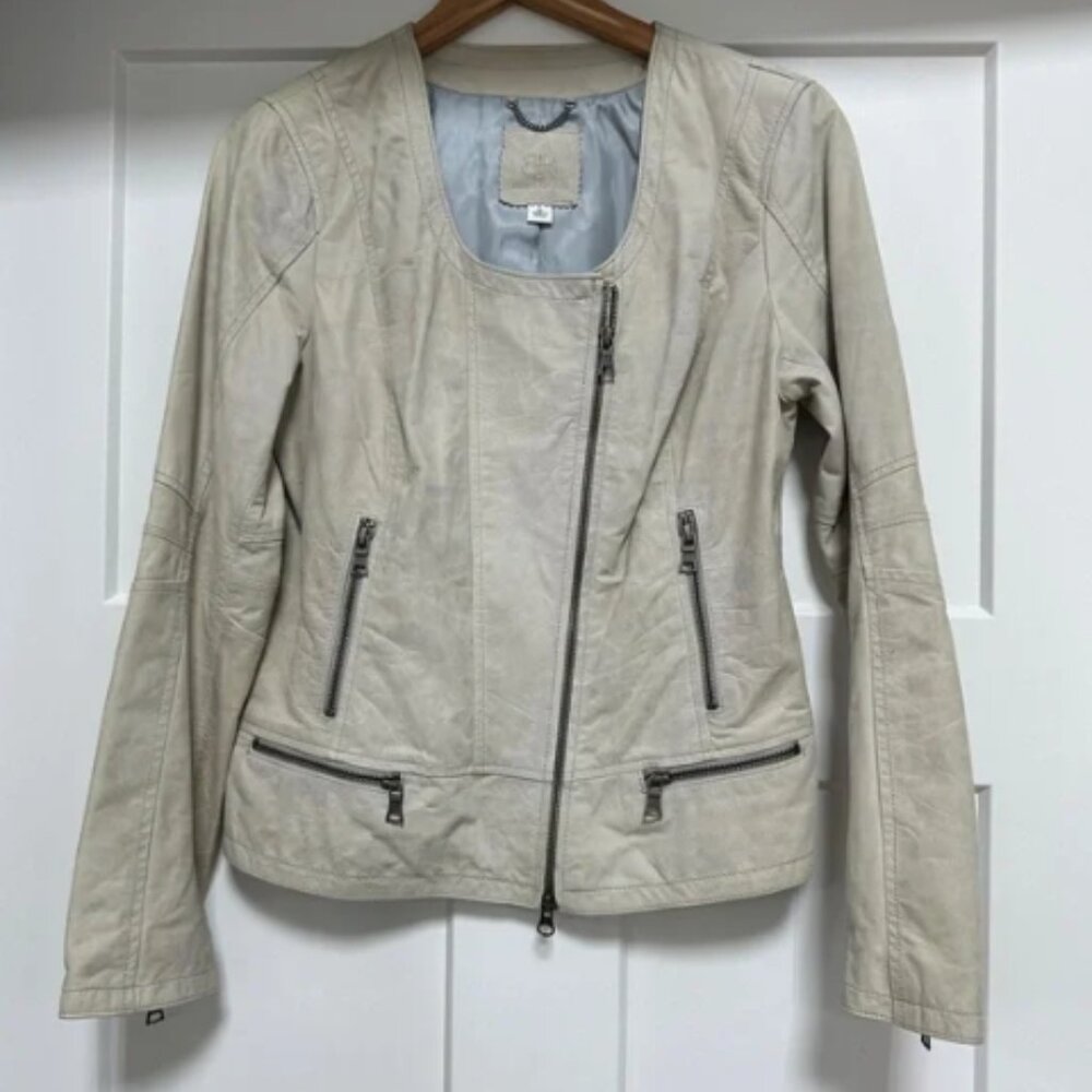 Banana Republic Distressed Leather Jacket Size M